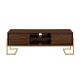 Walker Edison - Modern Glam TV Stand - Dark Walnut