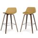 Simpli Home - Randolph Bentwood Counter Height Stool (Set of 2) - Dijon Yellow