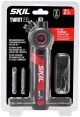 Skil - Twist 2.0 Rechargeable 4V Screwdriver with Pivoting Head, Torque Setting, USB-C Charging Cable & 2PC Bit Set - red/black