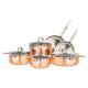 Viking - 3-Ply Hammered 10 Piece Cookware Set - Copper