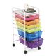 Costway - 6 Drawer Rolling Storage Cart Scrapbook Paper Office School Organizer - Multicolor