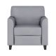 Alamont Home - Hercules Diplomat Contemporary Leather/Faux Leather Reception Chair - Gray