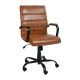 Alamont Home - Whitney Modern Leather/Faux Leather Executive Swivel Office Chair - Brown LeatherSoft/Black Frame