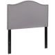 Alamont Home - Lexington Arched Upholstered Headboard with Accent Nail Trim - Light Gray