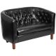 Alamont Home - Hercules Colindale Traditional 2-seat Leather/Faux Leather Loveseat - Black