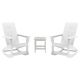 Alamont Home - Finn Outdoor Rectangle Cottage Resin 3 Piece Patio Set - White