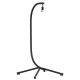 Alamont Home - Harvo Commercial All-Weather Steel Hanging Chair C Stand with Included Hardware - Black
