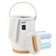 Costway - 20L Bathroom Towel Heater Bucket with Fragrance Holder & LCD Display - White