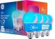GE - Cync A19 Smart LED Bulb Matter Compatible (4 Pack) - Color Changing - Full Color