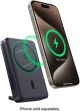Baseus - Nomos 45W Qi2 Magnetic Power Bank with Built-in USB-C Cable Kickstand 10000mAh Battery Charger Black - Black