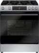 Bosch - 100 Series 5.8 Cu. Ft. Slide-In Gas Range with Self Clean and Steam Assist - Stainless Steel