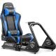 GTPlayer - Racing Simulator Cockpit with Seat and Bluetooth Speakers Sim Racing Cockpit - Blue