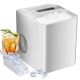 Bestier - Besiter White Countertop Ice Maker, Portable Ice Machine Self-Cleaning, 9 Cubes in 6 Mins for Home Party Office - White