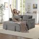 Bestier Grey Comfortable Sofa Bed - Multi-functional Sofa Bed with Cup Holder and USB Port - Gray