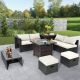 Costway 9 PCS Patio Furniture Set with 32