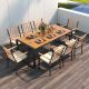 Costway 9 Pieces Patio Dining Set with Soft Cushions and 1.9