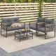 Costway 4 PCS Patio Furniture Set PE Rattan Conversation Sofa Set with Thick Cushions - Light Brown