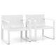 Costway Patio Chairs Set of 2 Weather-resistant Plastic Outdoor Armchairs - White