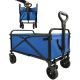 Bestier Folding Collapsible Wagon Utility Camping Cart W/Wheels & Adjustable Handle - Blue