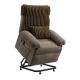 Bestier - Triple Motor Power Lift Recliner Chair with Removable Cover Lumbar Pillow and Side Pocket - Coffee