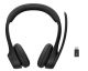 Logitech - Zone 305 Wireless Noise Cancelling Over-the-Ear Headset UC Version with Receiver - Black