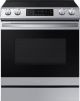 Samsung - 6.3 cu. ft. Front Control Slide-In Electric Convection Range with Air Fry & Wi-Fi, Fingerprint Resistant - Stainless Steel