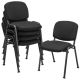 Costway Set of 5 Office Guest Chair Stackable Reception Chair Waiting Conference Room - Black
