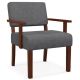 Costway Mid-Century Linen Accent Chair Living Room Chair with Soft Padded Seat & Backrest - Gray