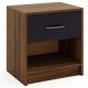 Costway Modern Nightstand Bedside Table with Drawer Open Storage Shelf for Small Spaces - Brown