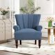 Bestier Upholstered Arm Accent Chair With Nailhead Trim and Gourd-shaped Leg - Blue