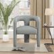 Bestier Upholstered Microfiber 3-Legged Arm Accent Chair - Gray