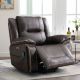 Bestier Faux Leather Manual Recliner with Massage and Heating - Gray