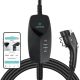 Lectron - J1772 Level 1 NEMA 5-15 Electric Vehicle (EV) WiFi Charger-up to 12A- 16' - Black