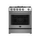 Forno Appliances - Leonardo 5 Cu. Ft. Freestanding Gas Convection Range with LP Conversion Kit - Silver