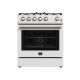 Forno Appliances - Leonardo 5 Cu. Ft. Freestanding Gas Convection Range with LP Conversion Kit - White