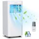 Costway 10000 BTU Portable Air Conditioner 4-in-1 AC with Cool Fan Humidifier Sleep Mode - White