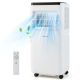 Costway 8000 BTU Portable Air Conditioner Cools up to 250 Sq.Ft with Fan & Dehumidifier 5000 BTU(8000BTU ASHRAE) - White