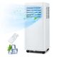 Costway Portable Air Conditioner 9000 BTU 3 in 1 AC Unit with Fan Dehumidifier Sleep Mode 6250 BTU(9000BTU ASHRAE) - White