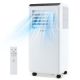 Costway 6500 BTU(10000 BTU ASHRAE) Portable Air Conditioner 3 -in-1 Air Cooler Dehumidifier Fan 24H Timer - White