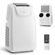 Costway 8000 BTU (11,500 BTU ASHRAE) Dual Hose Portable Air Conditioner 3-in-1 AC Unit w/ Remote Control - White
