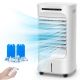 Costway 4-in-1 Evaporative Air Cooler Portable Humidifier with Timer, 3 Modes & Speeds - White