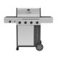 Charbroil - Performance Series FlavorMax 4 Burner Gas Grill Cabinet with Side Burner - Gray