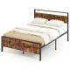 Costway Full Size Bed Frame with Wooden Headboard and Footboard Under-Bed Storage - Brown