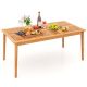 Costway 6-Person Outdoor Acacia Wood Dining Table with 1.96