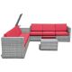 Costway 8 PCS Wicker Sofa Rattan Furniture Set Patio Furniture w/ Storage Table - Red