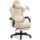 GTPlayer - Ace Pro Gaming Chair with Bluetooth Speakers - Ivory
