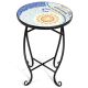 Costway - Outdoor Indoor Accent Table Plant Stand Scheme Garden Steel Ocean - multicolor