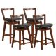 Costway - Swivel Counter Height Bar Stool Set of 4 26