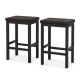 Costway - Set of 2 Rubber Wood Bar Stools 24