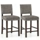 Costway - Upholstered Bar Stools Set of 2 26